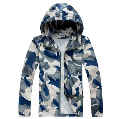 Men's Camouflage Casual Zippered Hoodie