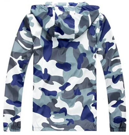 Men's Camouflage Casual Zippered Hoodie