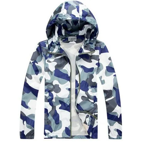Men's Camouflage Casual Zippered Hoodie