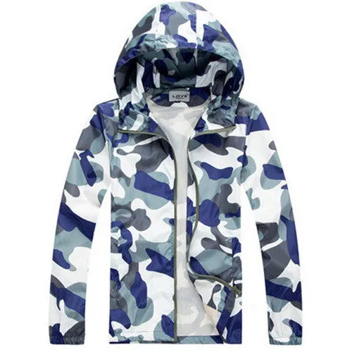 Men's Camouflage Casual Zippered Hoodie