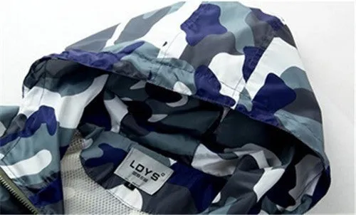 Men's Camouflage Casual Zippered Hoodie