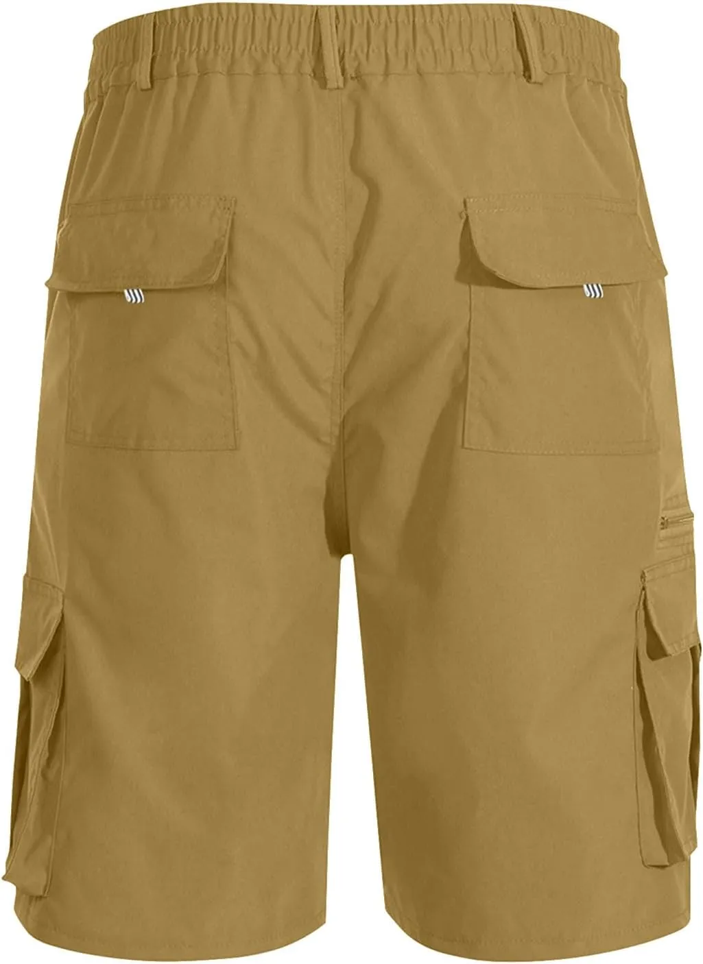 Mens Cargo Shorts Elastic Waist Wide Leg with Multi-Pocket Cargo Pants Summer Lightweight Baggy Hiking Outdoor Pants