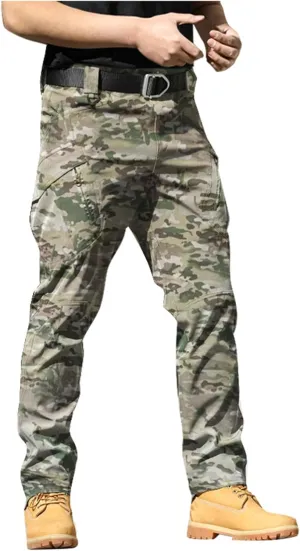 Men's Casual Cargo Pants Hiking Joggers Lightweight Loose Fit Trousers Athletic Pants Outdoor Pants with Pockets