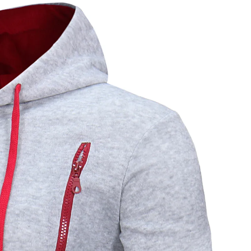 Men's Casual Cotton Hooded Sweatshirt With Zipper