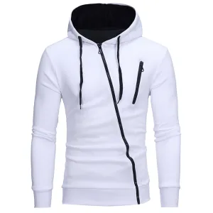 Men's Casual Cotton Hooded Sweatshirt With Zipper