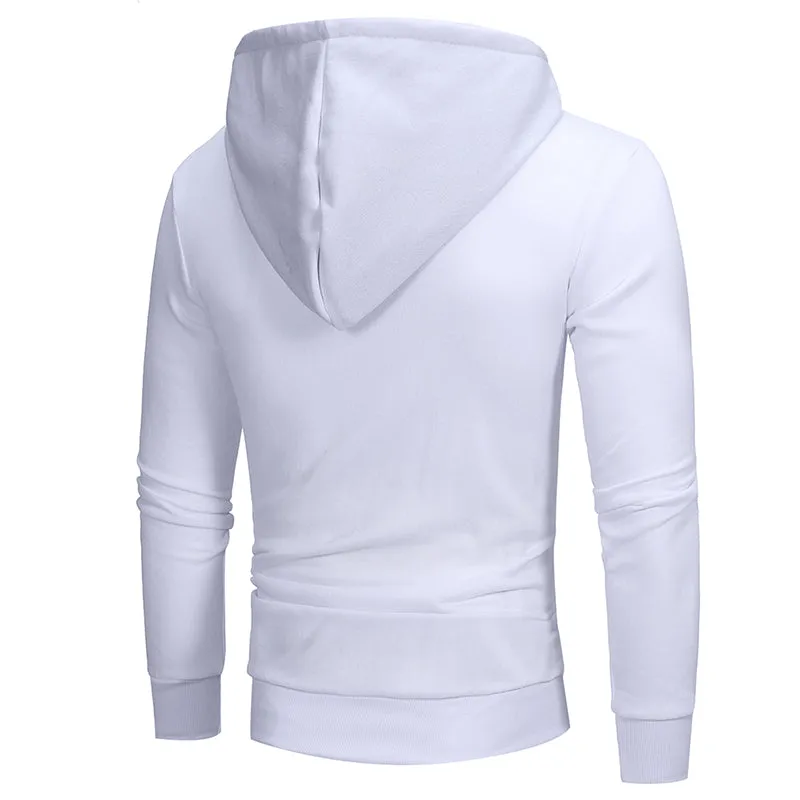 Men's Casual Cotton Hooded Sweatshirt With Zipper