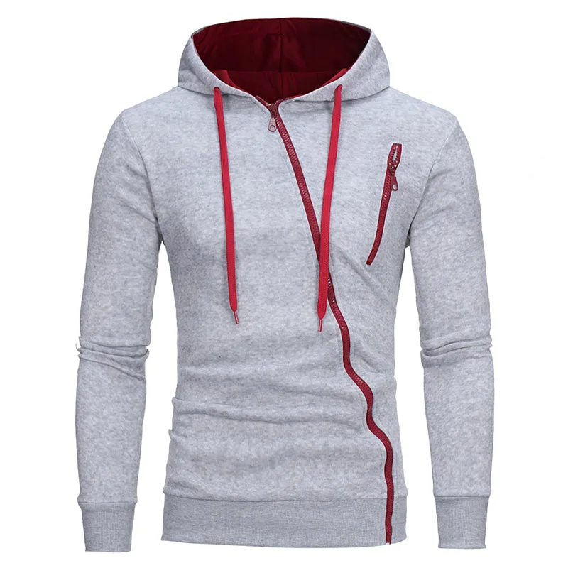Men's Casual Cotton Hooded Sweatshirt With Zipper