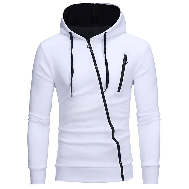 Men's Casual Cotton Hooded Sweatshirt With Zipper