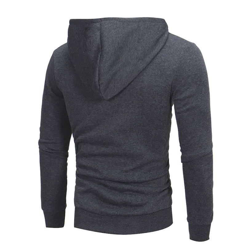 Men's Casual Cotton Hooded Sweatshirt With Zipper