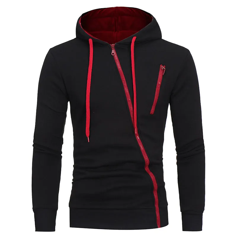 Men's Casual Cotton Hooded Sweatshirt With Zipper