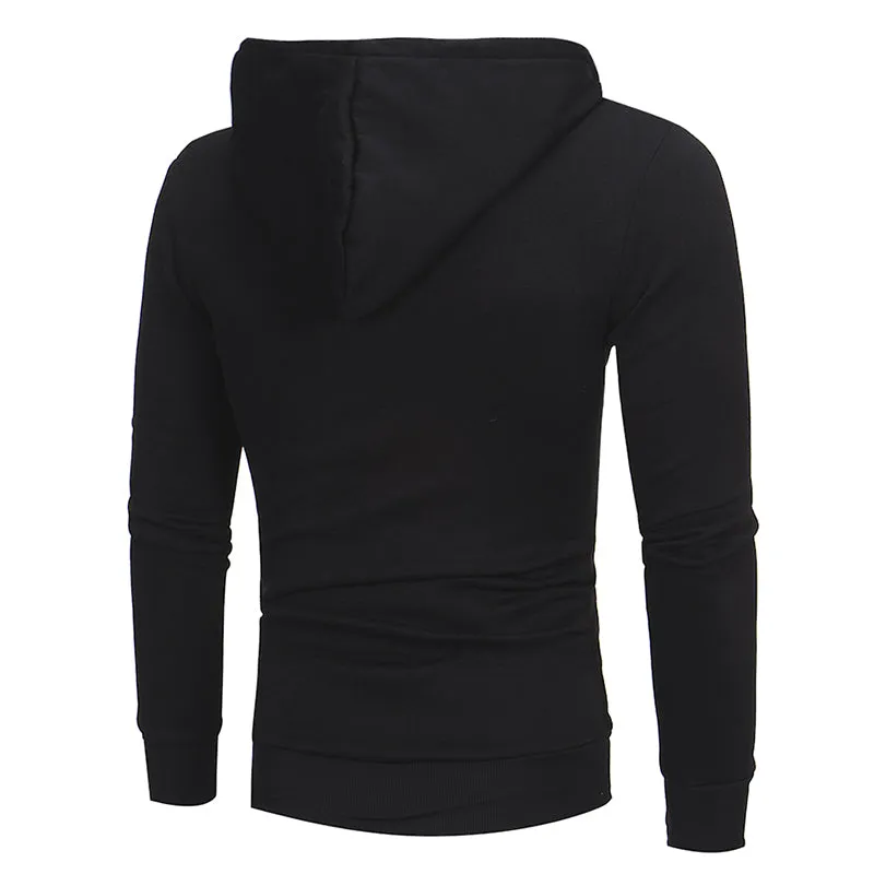 Men's Casual Cotton Hooded Sweatshirt With Zipper