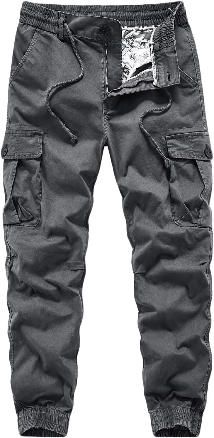 Men's Casual Hiking Cargo Work Pants Ripstop Tactical Pants Fishing Travel Climbing Outdoor Pants Jogger Sweatpants