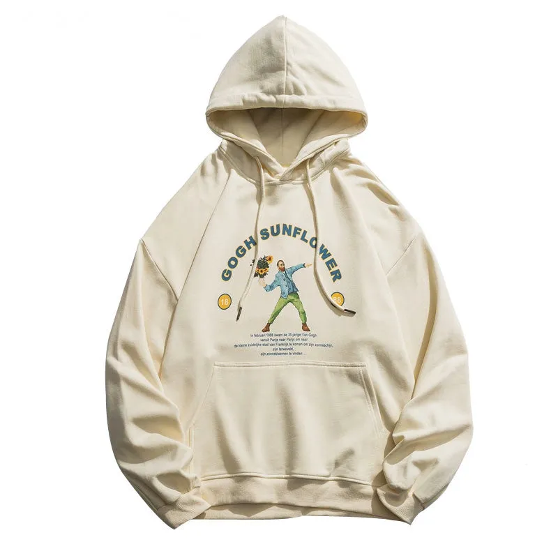 Men's Casual Hooded Sweatshirt "Gogh Sunflower"
