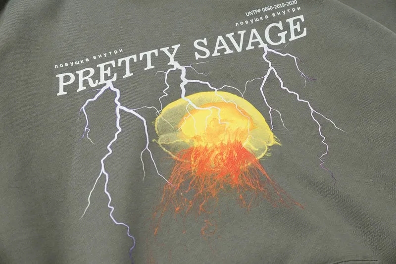 Men's Casual Hooded Sweatshirt "Pretty Savage"