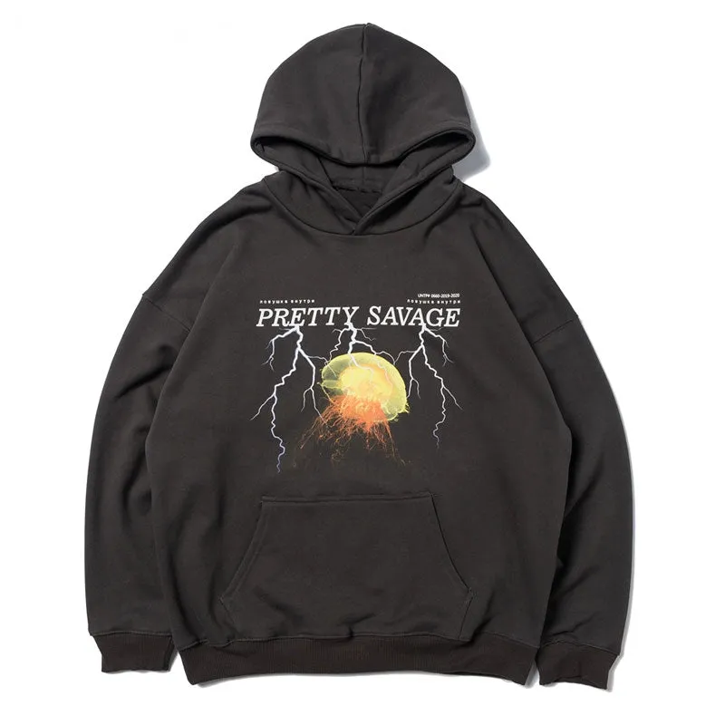 Men's Casual Hooded Sweatshirt "Pretty Savage"