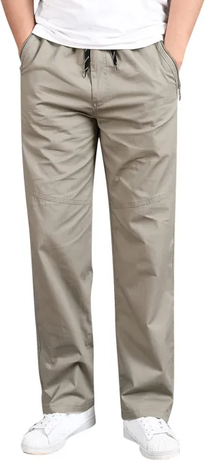 Men's Casual Pants Water Resistant Quick Dry Trousers Hiking Travel Outdoor Pants Soft Straight Sweatpants