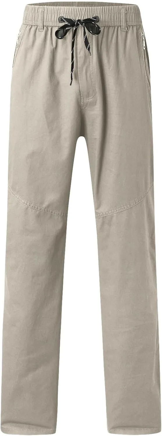 Men's Casual Pants Water Resistant Quick Dry Trousers Hiking Travel Outdoor Pants Soft Straight Sweatpants