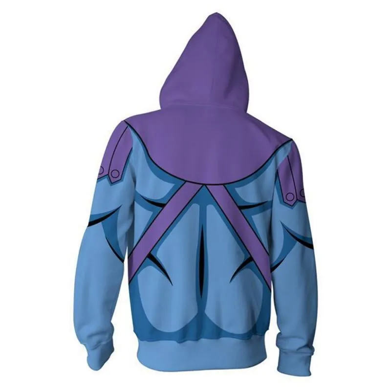 Men's Casual Printed Hoodie With Zipper