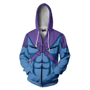 Men's Casual Printed Hoodie With Zipper