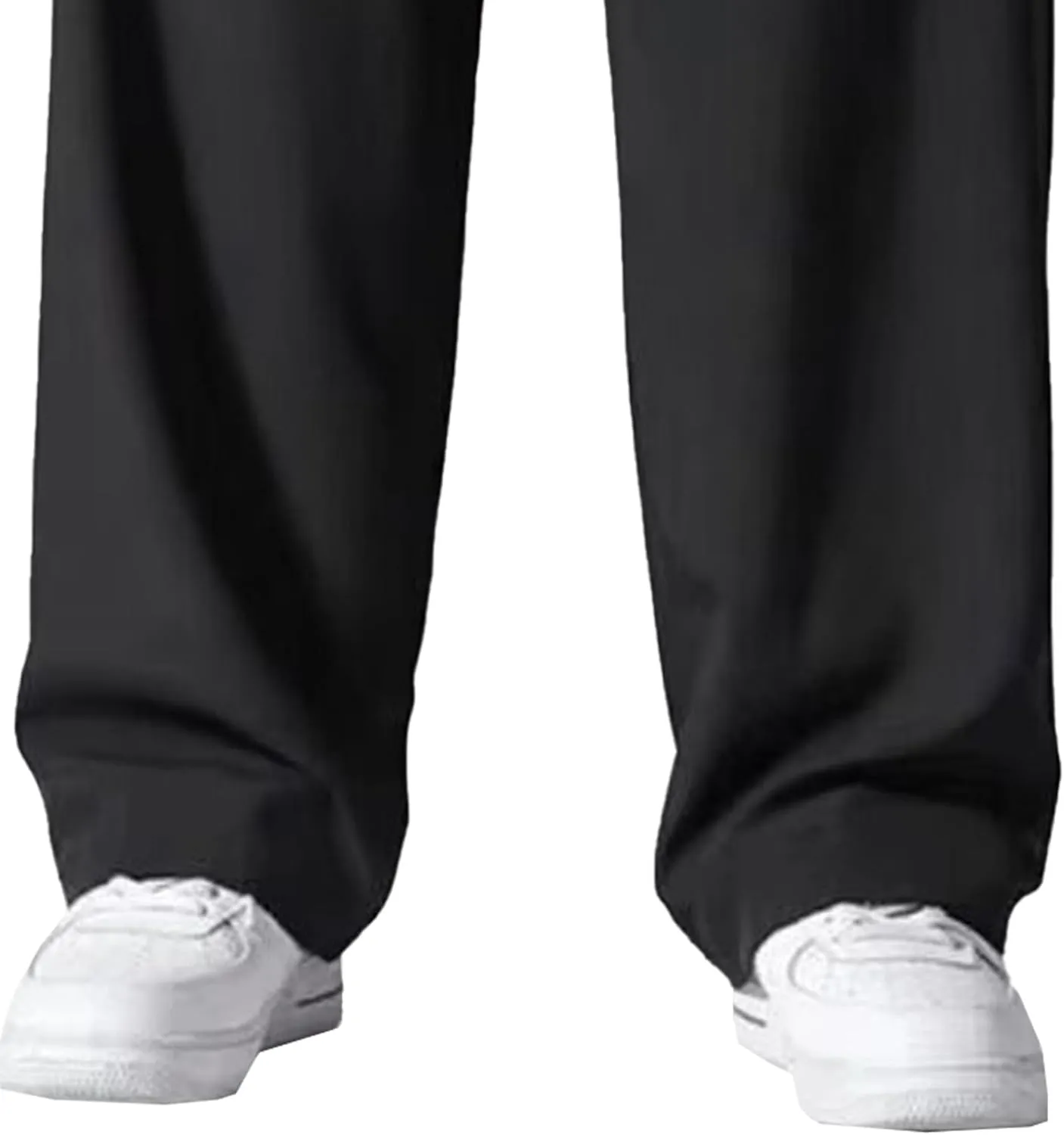 Men's Comfort Breathable Straight Leg Pants Lightweight Sweatpants Outdoor Pants Elastic Waist Spring Fall Trousers