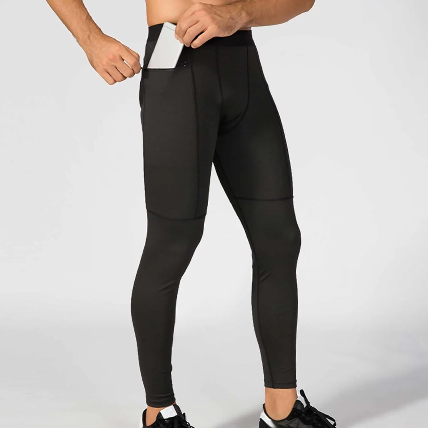 Men's Compression Pants Leggings Athletic Workout Basketball Baselayer Pants Thermal Premium Running Sports Tights