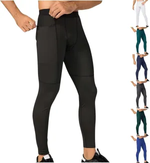Men's Compression Pants Leggings Athletic Workout Basketball Baselayer Pants Thermal Premium Running Sports Tights