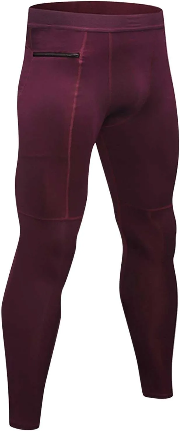 Men's Compression Pants Leggings Athletic Workout Basketball Baselayer Pants Thermal Premium Running Sports Tights