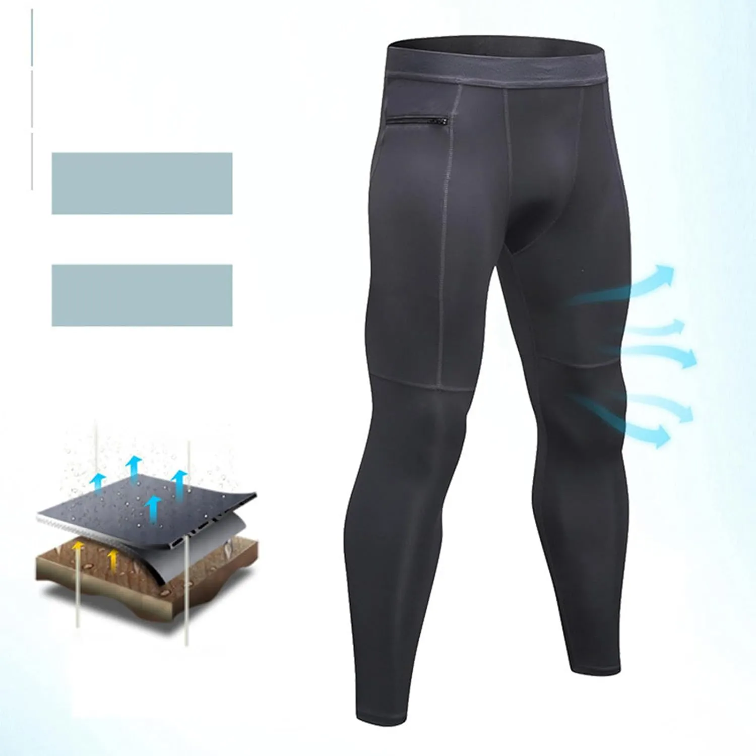 Men's Compression Pants Leggings Athletic Workout Basketball Baselayer Pants Thermal Premium Running Sports Tights