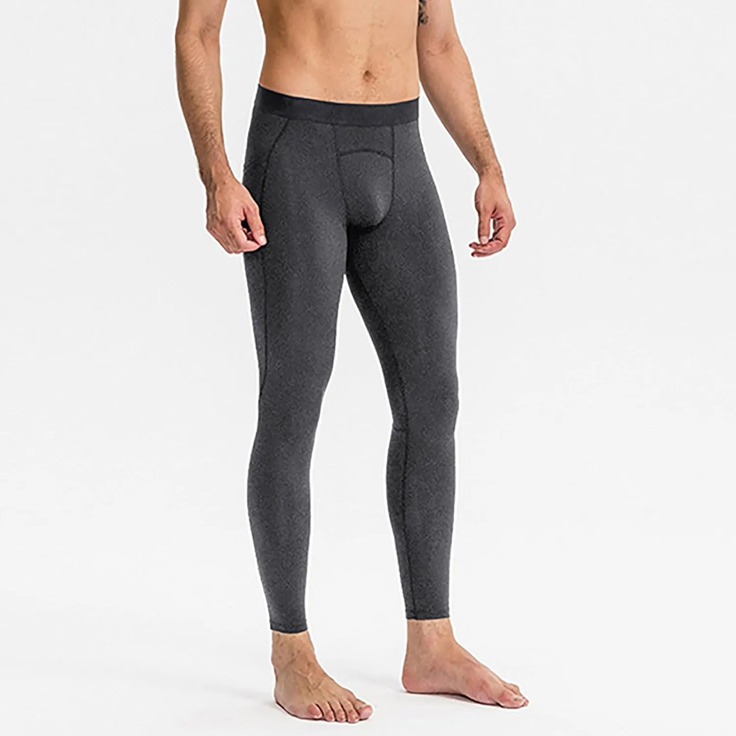 Men's Compression Pants, Performance Athletic Sports Leggings Baselayer Workout Tights for Running Yoga with Pockets