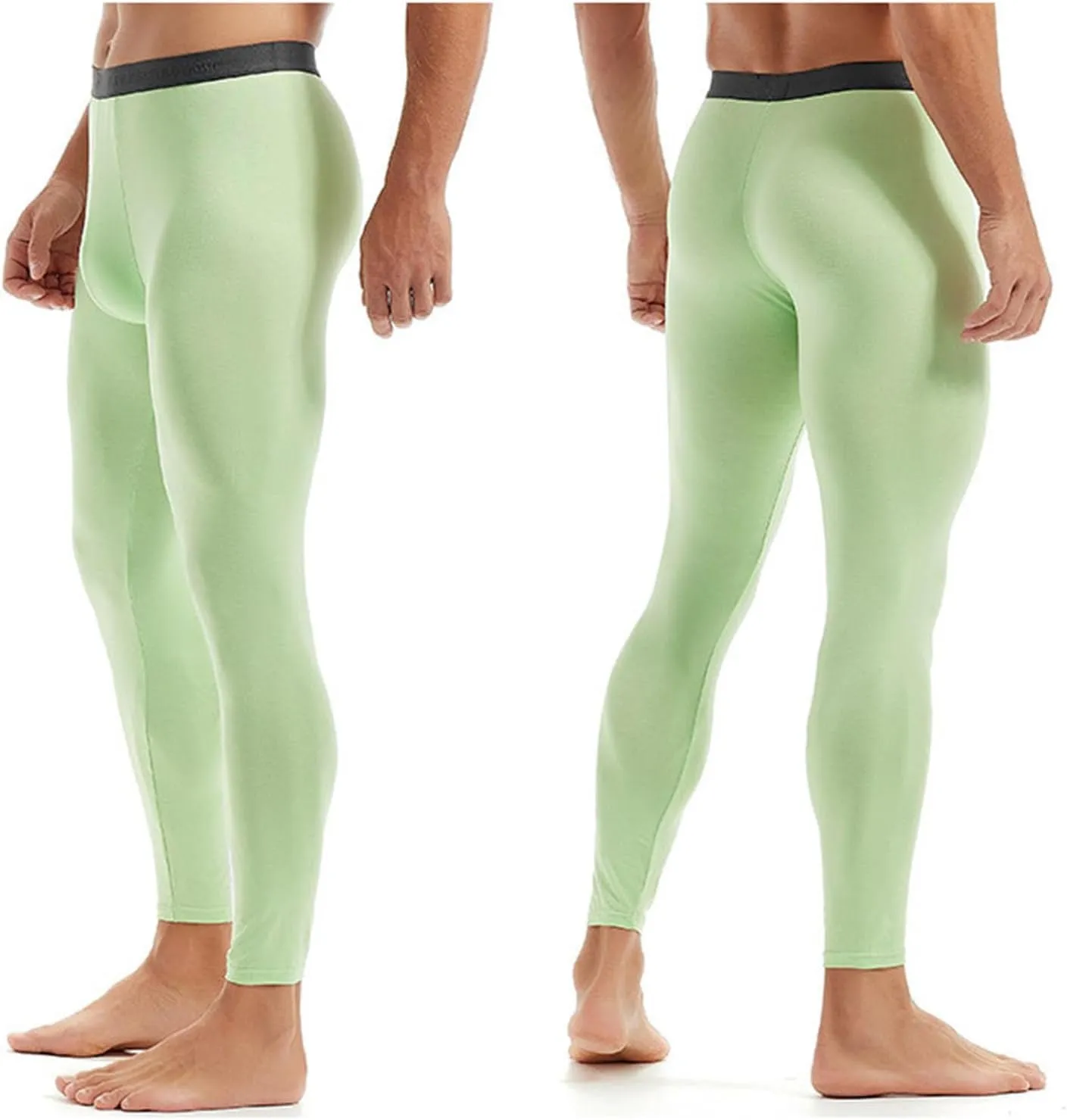 Men's Compression Sports Leggings Pants Winter Thermal Running Underwear Pants Basketball Workout Athletic Tights