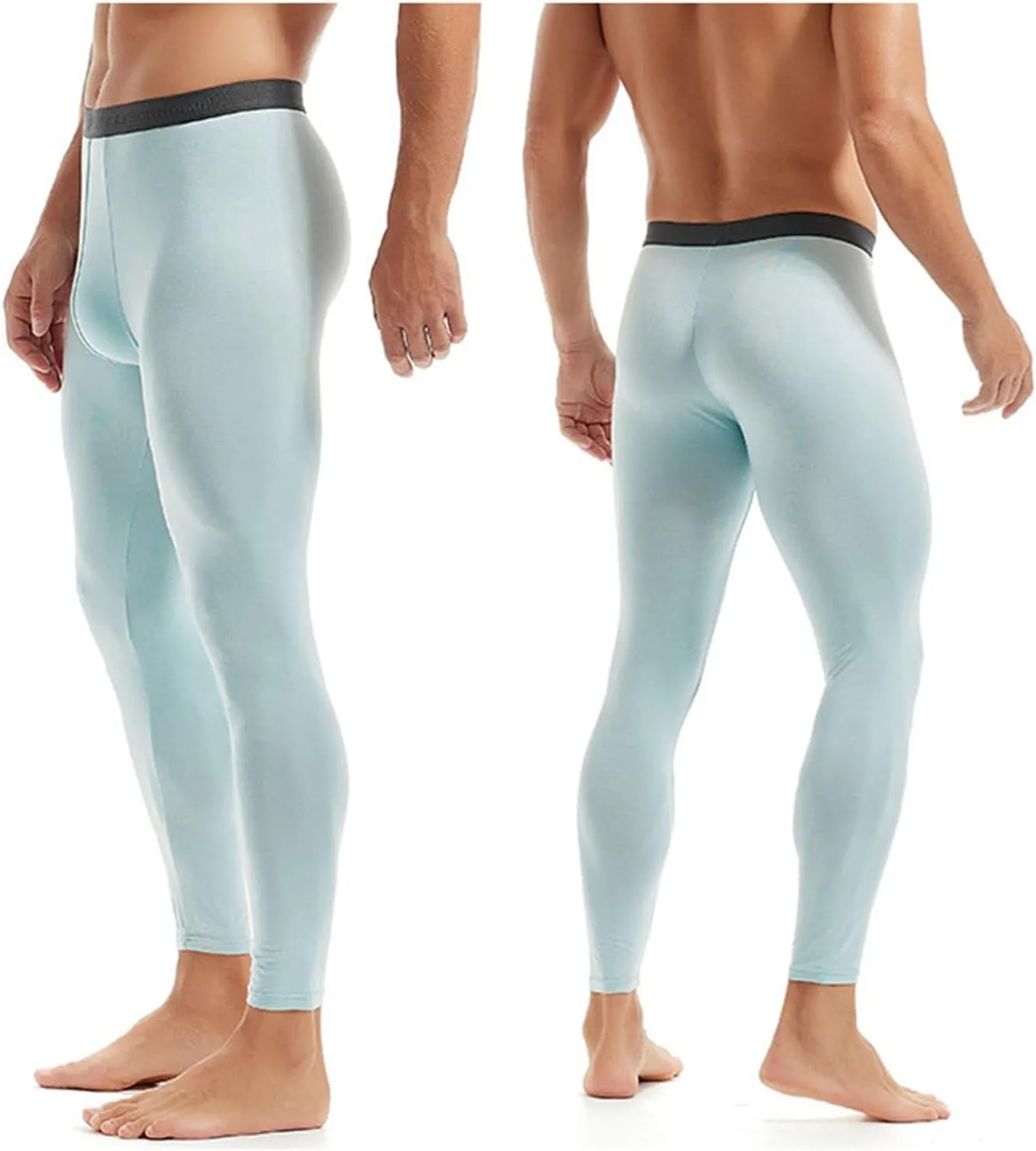 Men's Compression Sports Leggings Pants Winter Thermal Running Underwear Pants Basketball Workout Athletic Tights