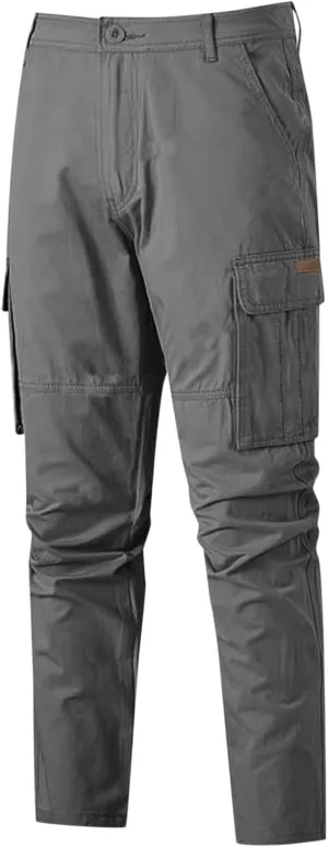 Mens Drawstring Cargo Trousers Casual Joggers Gym Sweatpants Tactical Combat Cargo Work Pants Outdoor Pants