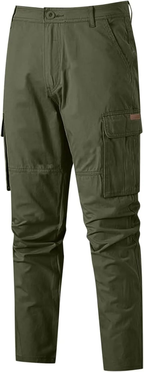 Mens Drawstring Cargo Trousers Casual Joggers Gym Sweatpants Tactical Combat Cargo Work Pants Outdoor Pants