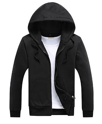 Men's Fashion Solid Casual Slim Fit Hoodie