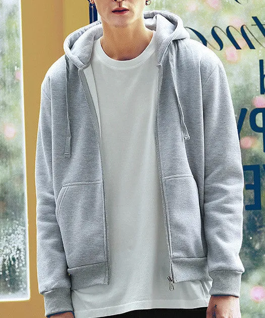 Men's Fashion Solid Casual Slim Fit Hoodie