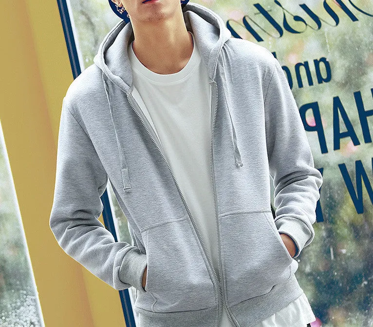 Men's Fashion Solid Casual Slim Fit Hoodie
