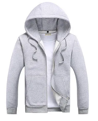 Men's Fashion Solid Casual Slim Fit Hoodie