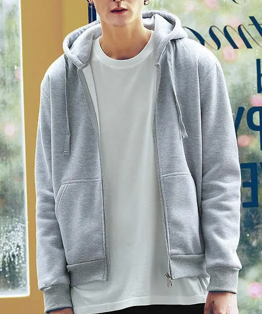 Men's Fashion Solid Casual Slim Fit Hoodie