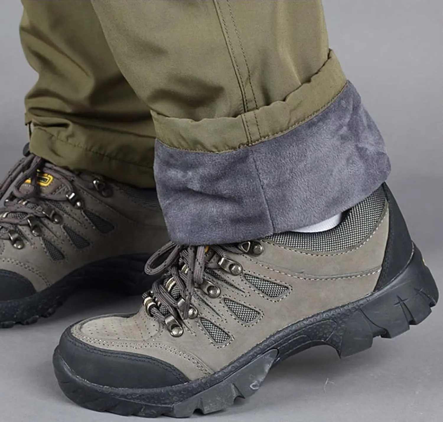 Men's Fleece Lining Hiking Tactical Trousers Lightweight Rip-Stop Combat Work Cargo Pants with Multi Pockets
