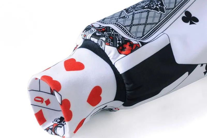 Men's Hooded Sweatshirt With Playing Cards Print