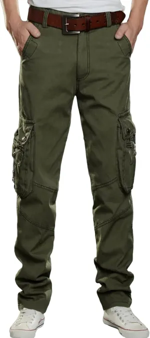 Men's Lightweight Stretch Outdoor Pants Casual Active Military Cargo Camouflage Trousers with Cargo Pocket