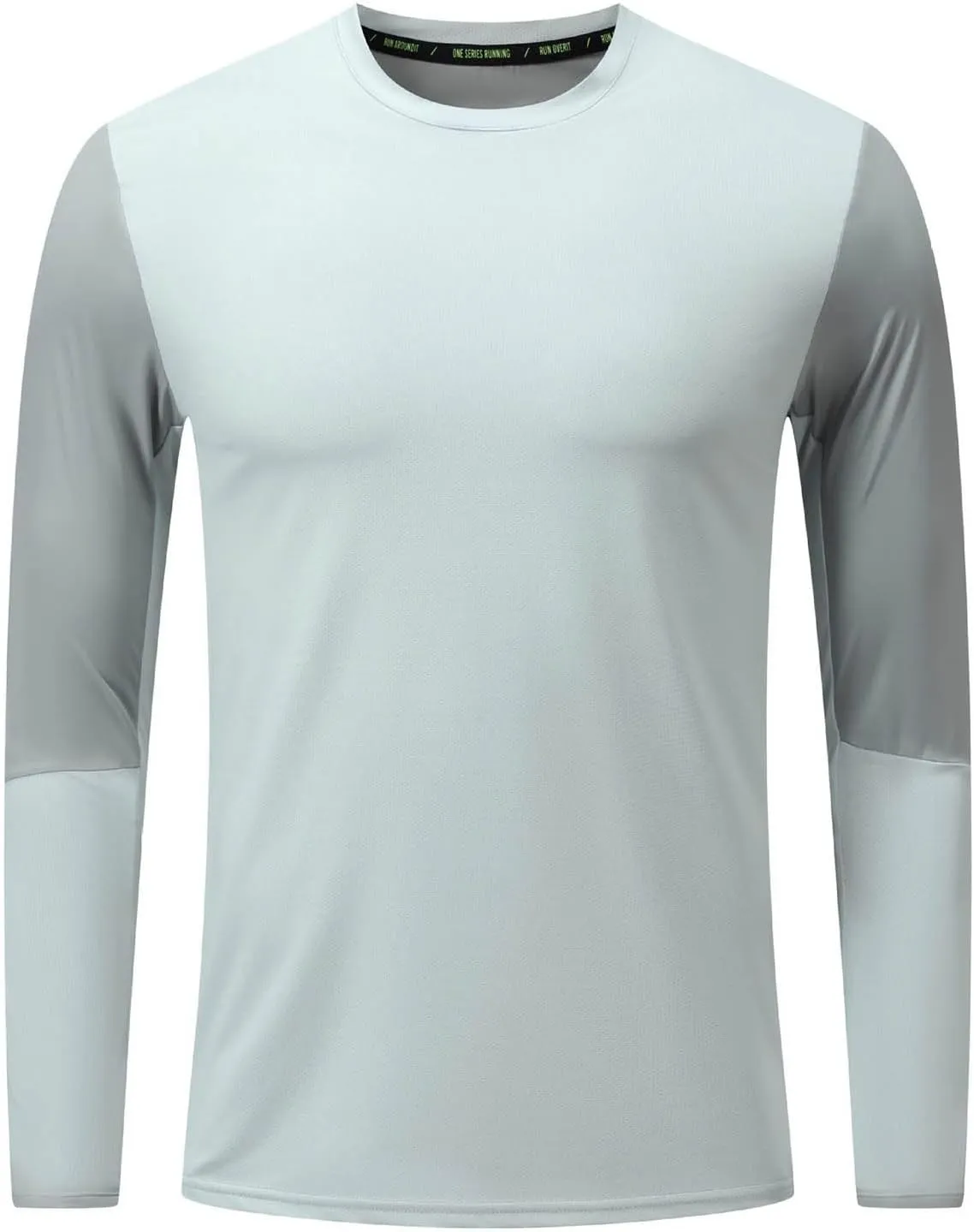 Mens Long Sleeve Shirts UPF 50  UV Sun Protection Athletic Shirt for Hiking Running Workout Rash Guard with Thumb Hole