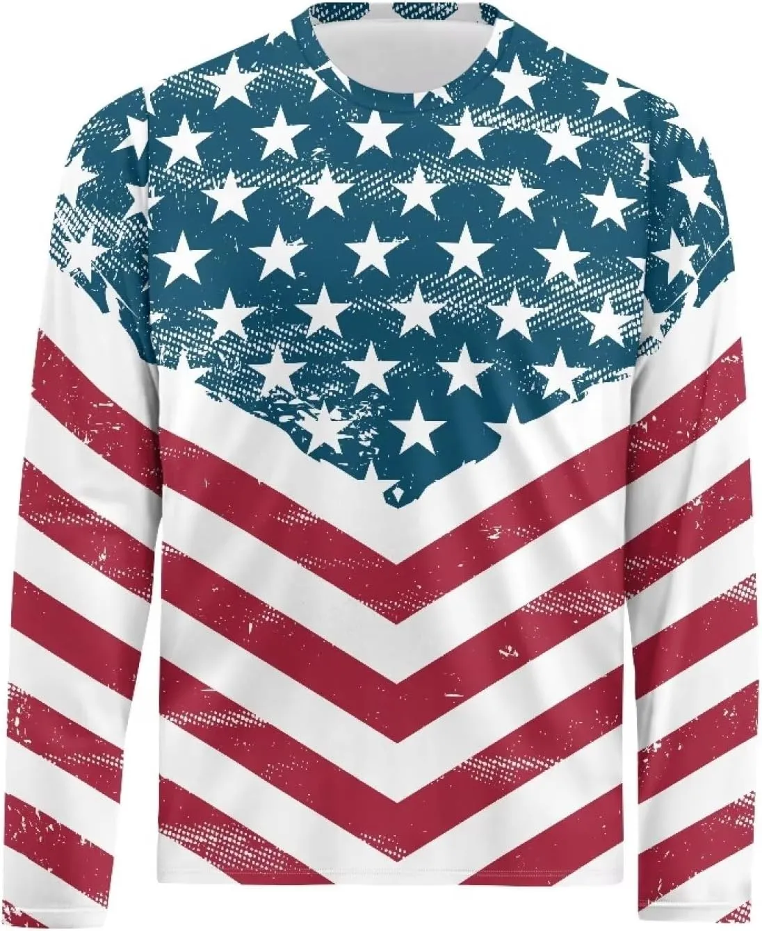 Men's Long Sleeve T-Shirt Athletic Workout Crewneck Shirt Breathable Lightweight Plus Size Top