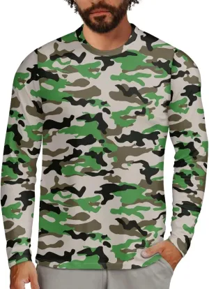 Men's Long Sleeve T-Shirt Athletic Workout Crewneck Shirt Breathable Lightweight Plus Size Top