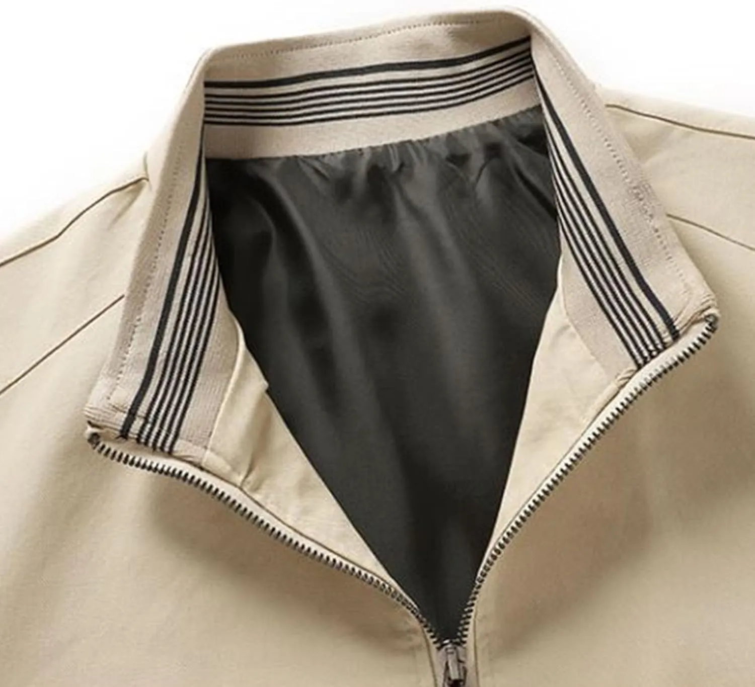 Men's Mock Neck Casual Bomber Jacket Zip Up Windproof Sport Cotton Jacket Warm Winter Lightweight Padded Coats