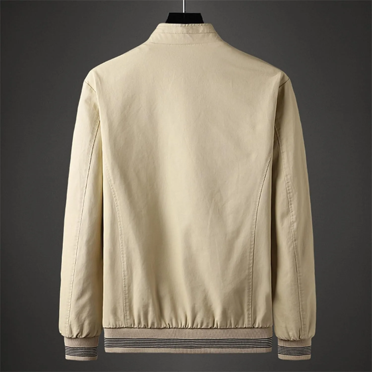 Men's Mock Neck Casual Bomber Jacket Zip Up Windproof Sport Cotton Jacket Warm Winter Lightweight Padded Coats