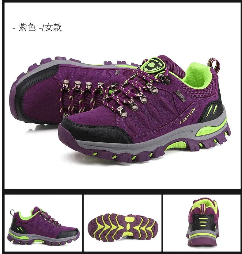 Men's Mountaineering Sports Shoes Men Non Slip Casual Shoes Outdoor Wear-resistant Shock-absorbing Comfort Lace Up Male Sneakers