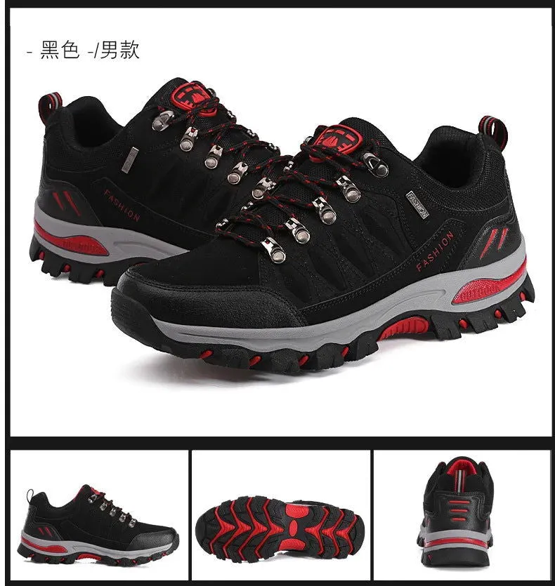 Men's Mountaineering Sports Shoes Men Non Slip Casual Shoes Outdoor Wear-resistant Shock-absorbing Comfort Lace Up Male Sneakers