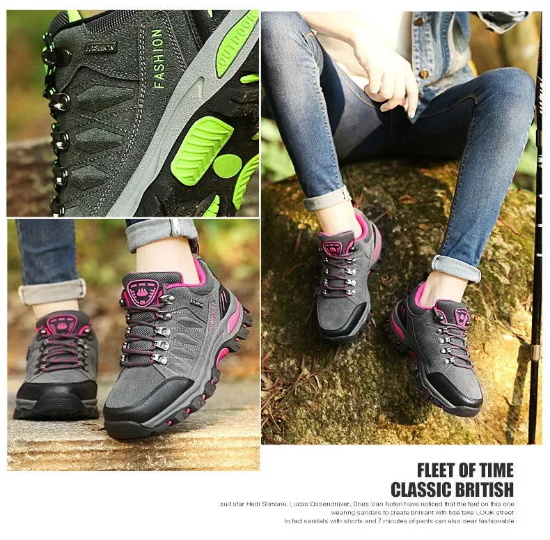 Men's Mountaineering Sports Shoes Men Non Slip Casual Shoes Outdoor Wear-resistant Shock-absorbing Comfort Lace Up Male Sneakers