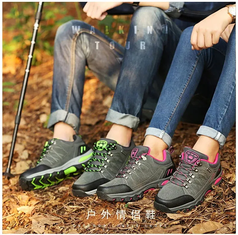 Men's Mountaineering Sports Shoes Men Non Slip Casual Shoes Outdoor Wear-resistant Shock-absorbing Comfort Lace Up Male Sneakers
